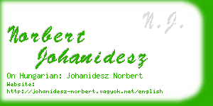 norbert johanidesz business card